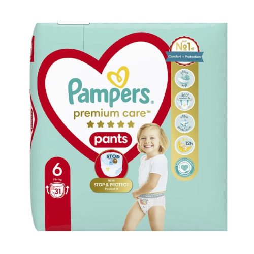 Pampers Premium Care Pants Πάνες Βρακάκι Νo6 (15+kg) 31τμχ