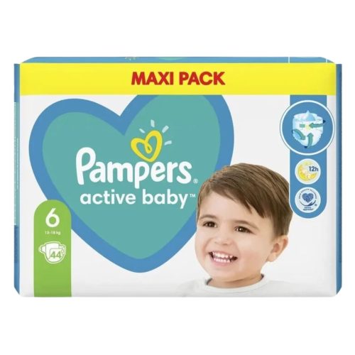 Pampers Active Baby Maxi Pack Βρεφικές Πάνες No6 (13-18kg) 44τμχ