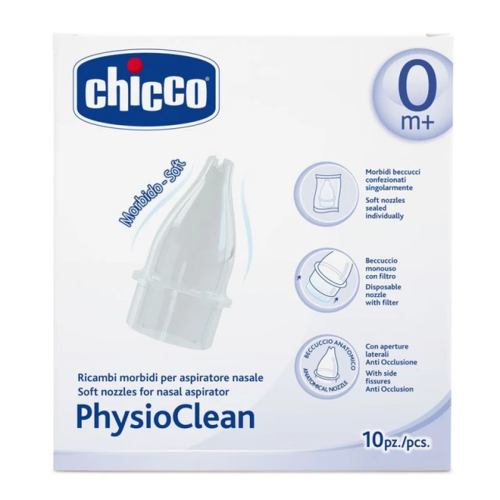 Chicco PhysioClean Soft Βρεφικά Ανταλλακτικά για Ρινικό Αποφρακτήρα 10τμχ
