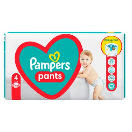 Pampers Pants Βρεφικές Πάνες Βρακάκι No4 (9-15kg) 48τμχ