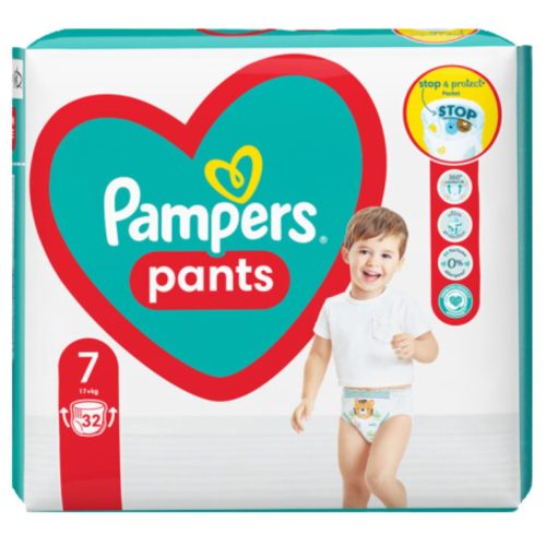 Pampers Pants Βρεφικές Πάνες Βρακάκι No7 (17+kg) 32τμχ