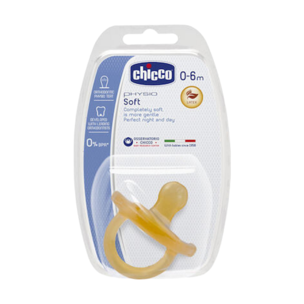 Chicco Physio Soft Πιπίλα Όλο Καουτσούκ 0-6m (73000-31)