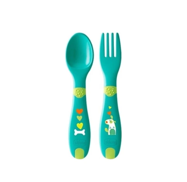 Chicco First Cutlery Βρεφικό Σετ 12m+ 2τμχ