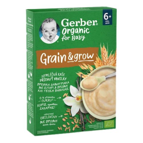 Gerber Grain & Grow Βρεφικά Δημητριακά Βανίλια 6m+ 200g