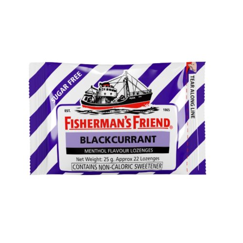 Fisherman's Friend Καραμέλες με Γεύση Μαύρου Φραγκοστάφυλλου & Άρωμα Μινθόλης 25gr