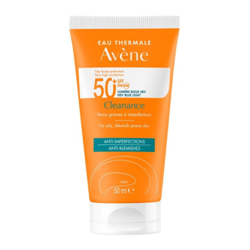 Avene Cleanance Solaire Face Sunscreen Spf50+ Αντιηλιακή Κρέμα Προσώπου για Λιπαρή Επιδερμίδα, 50ml
