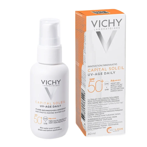 Vichy Capital Soleil UV-Age Daily Anti-Aging Λεπτόρρευστο Αντιηλιακό Κατά της Φωτογήρανσης SPF50+ 40ml