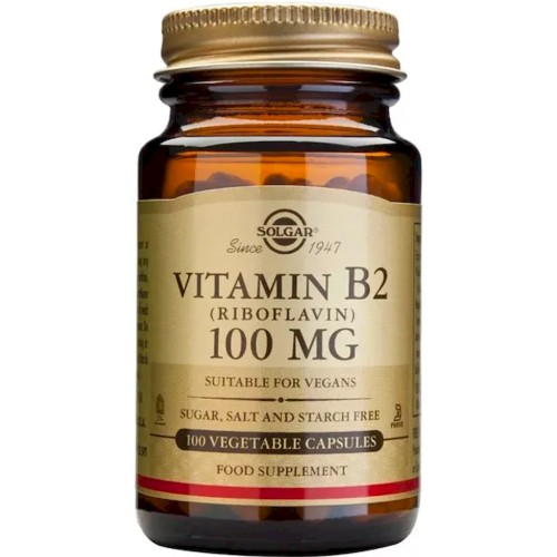 Solgar Vitamin B-2 (Riboflavin) 100mg 100 φυτικές κάψουλες