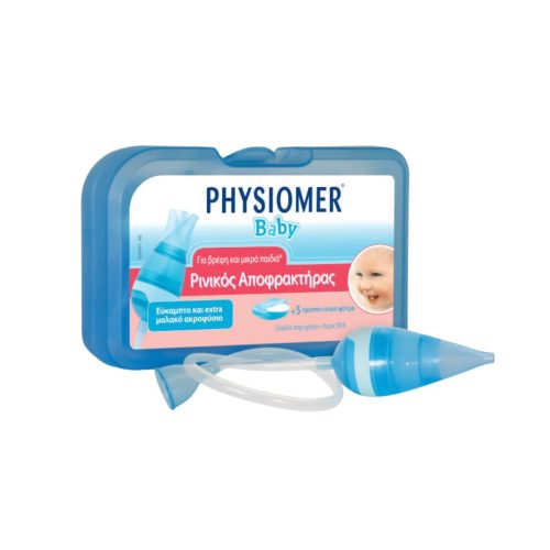 Physiomer Baby Nasal Aspirator Ρινικός Αποφρακτήρας για Βρέφη & 5 Προστατευτικά Φίλτρα