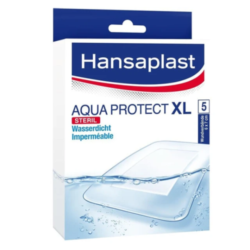 Hansaplast Aqua Protect XL Aδιάβροχα Και Αποστειρωμένα Αυτοκόλλητα Επιθέματα 6x7cm 5 Τεμάχια