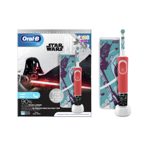 Oral-B Star Wars Παιδική Ηλεκτρική Οδοντόβουρτσα για Παιδιά 3+ Ετών & Θήκη Ταξιδίου, 1τεμ