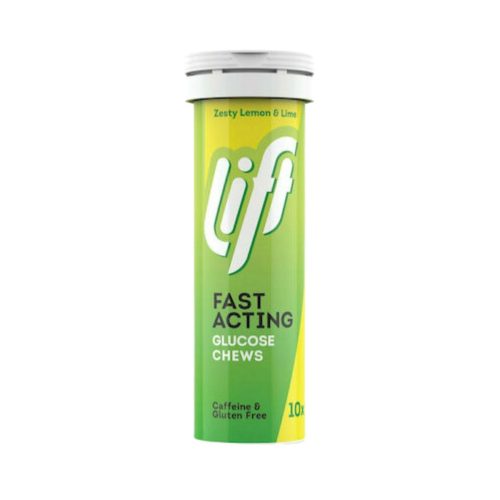 Gluco Lift Fast Acting Zesty Lemon & Lime 10 μασώμενες ταμπλέτες