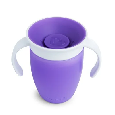 Munchkin Miracle 360° Trainer Cup Purple Ποτήρι Εκπαιδευτικό, 207ml