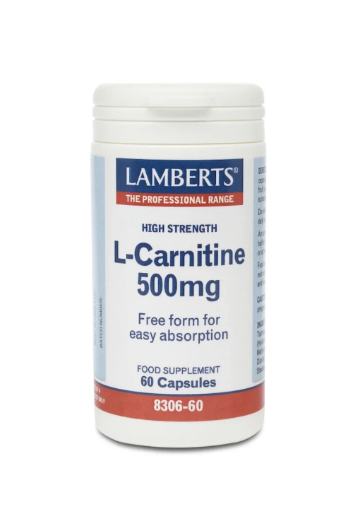 Lamberts L-Carnitine 500mg Καρνιτίνη, 60Ταμπλέτες