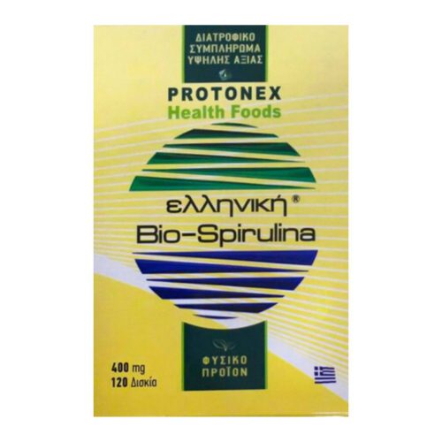 Protonex Ελληνική Bio-Spirulina 400mg 120 ταμπλέτες