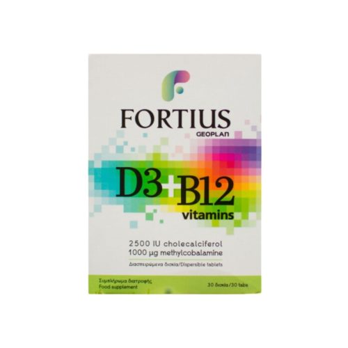 Geoplan Nutraceuticals Fortius D3 1000mg & B12 1000μg Vitamins 30 ταμπλέτες