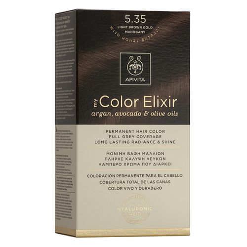 Apivita My Color Elixir Βαφή Μαλλιών No 5.35 Καστανό Ανοιχτό Μελί Μαονί, 1Τεμάχιο