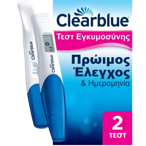 Clearblue Τεστ Εγκυμοσύνης Πρώιμος Έλεγχος, 2Τεμάχια