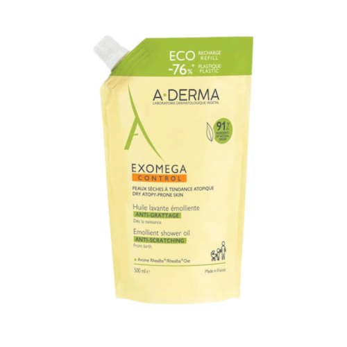 A-Derma Exomega Control Huile Refill Κατάλληλο για Ατοπική Επιδερμίδα 500ml