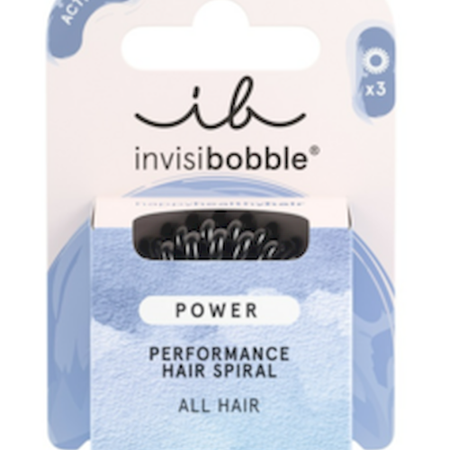 Invisibobble Power True Black (CB) Λαστιχάκια Μαλλιών, 3Τεμάχια