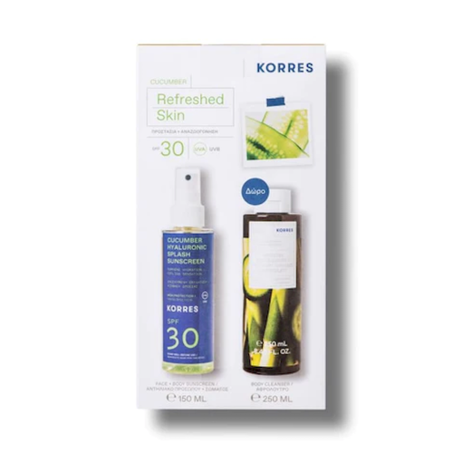 Korres Promo Cucumber & Hyaluronic Splash Sunscreen SPF30, 250ml & Δώρο