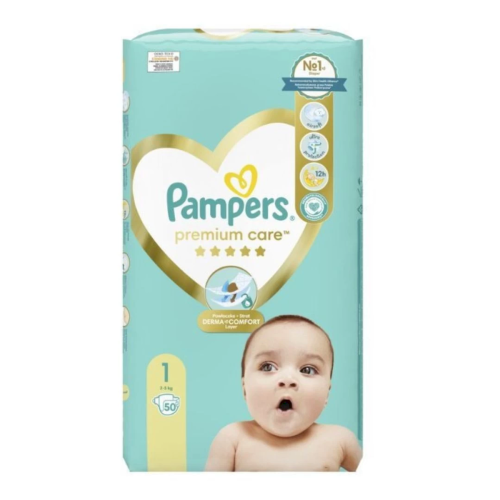 Pampers Premium Care Νο1 Newborn 2-5kg, 50τεμάχια