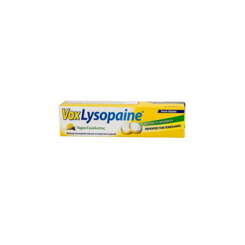 Vox Lysopaine Λεμόνι-Ευκάλυπτος Για τον Πονόλαιμο , 18 Ταμπλέτες