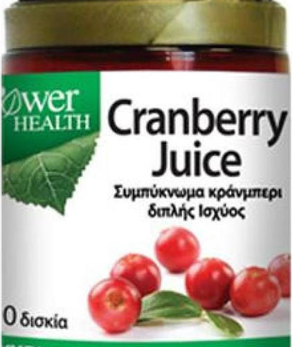 Power Health Cranberry Juice Συμπλήρωμα Διατροφής, 30Ταμπλέτες