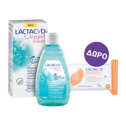 Lactacyd Oxygen Fresh Wash 200ml & Intimate Wipes
