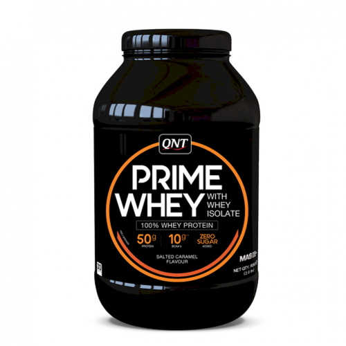 QNT Prime Whey 100% Whey Isolate & Concentrate Blend Salted Caramel,908gr