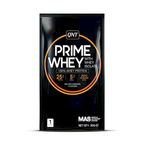 QNT Prime Whey 100% Whey Isolate $ Concentrate Blend Salted Caramel, 30gr