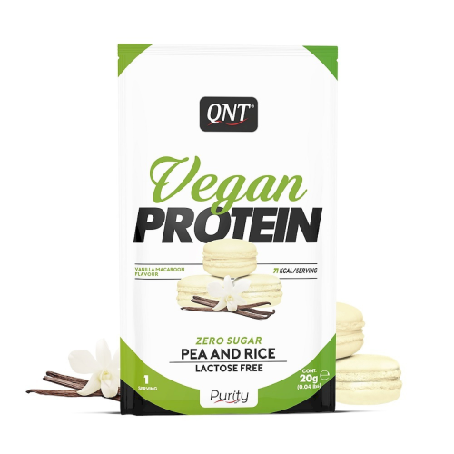QNT Vegan Protein Single Dose vanilla Macaroon,20gr