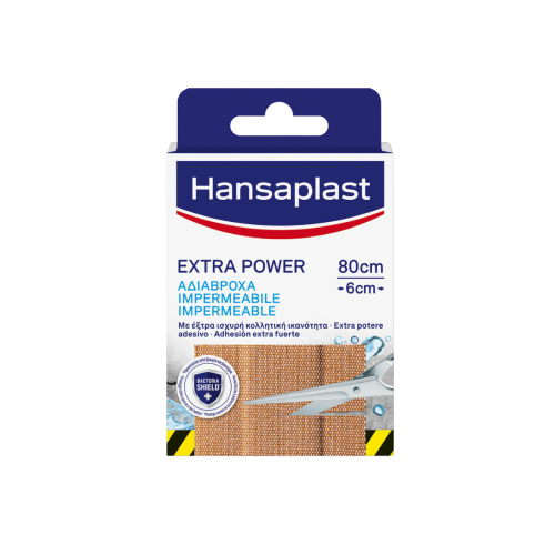 Hansaplast Extra Power Αδιάβροχα Αυτοκόλλητα Επιθέματα 80x6cm 8τμχ