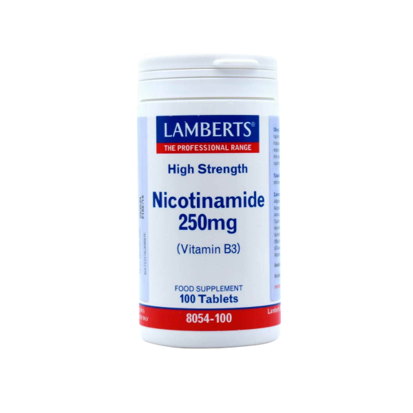 Lamberts Nicotinamide 250mg Βιταμίνη B3 100 ταμπλέτες