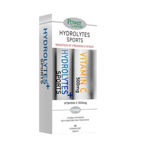 Power Of Nature Hydrolytes Sports with Stevia & Vitamin C 500mg 20 αναβράζοντα δισκία