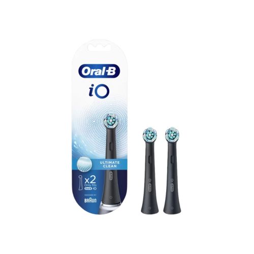 Oral-B iO Ultimate Clean Black Ανταλλακτικές Κεφαλές για Ηλεκτρική Οδοντόβουρτσα 2τμχ
