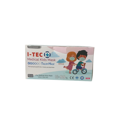 I-TEC Παιδικές Χειρουργικές Μάσκες Μιας Χρήσης Ροζ 50τμχ