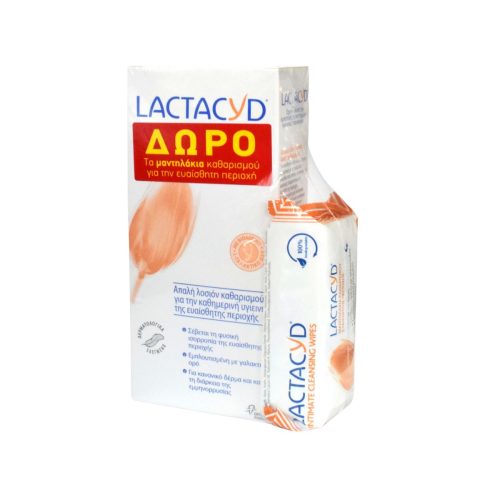 Lactacyd Intimate Lotion & Intimate Wipes Σετ Περιποίησης για Ευαίσθητες Επιδερμίδες