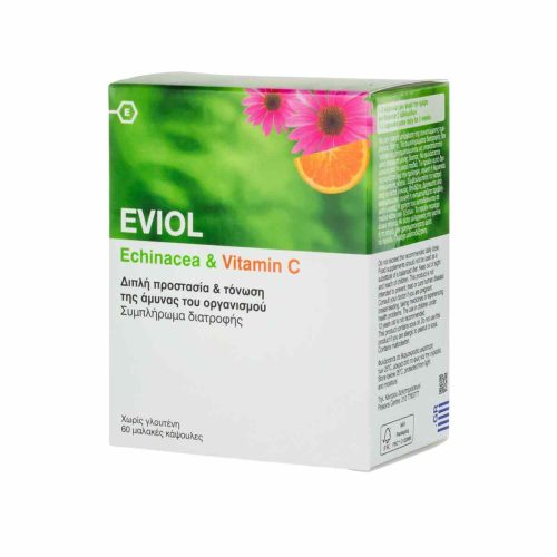 Eviol Echinacea & Vitamin C Συμπλήρωμα Ενίσχυσης του Ανοσοποιητικού 60 μαλακές κάψουλες