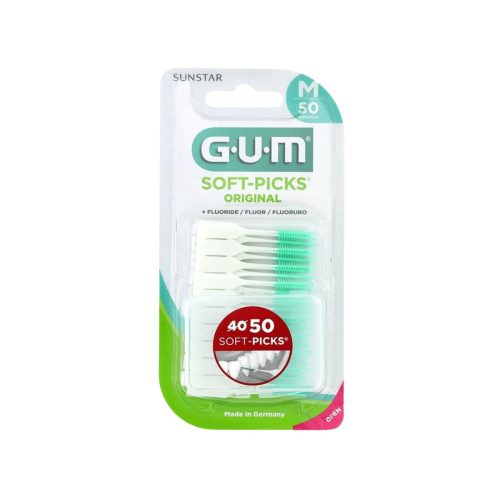 GUM Soft-Picks Original Μεσοδόντιες Οδοντογλυφίδες Medium Πράσινες 50τμχ