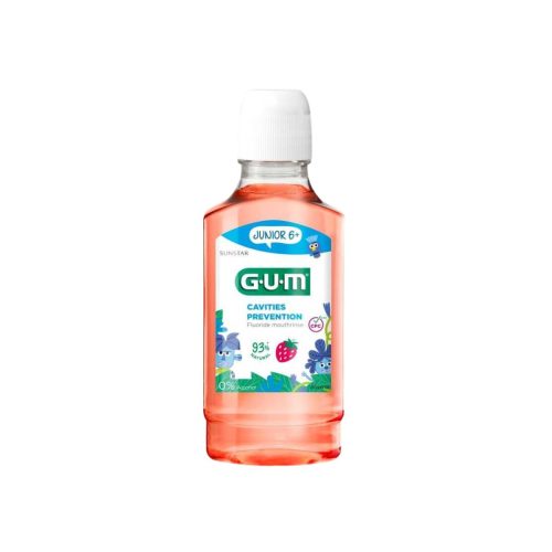 GUM Στοματικό Διάλυμα Junior 300ml με Γεύση Φράουλα για 6+ χρονών