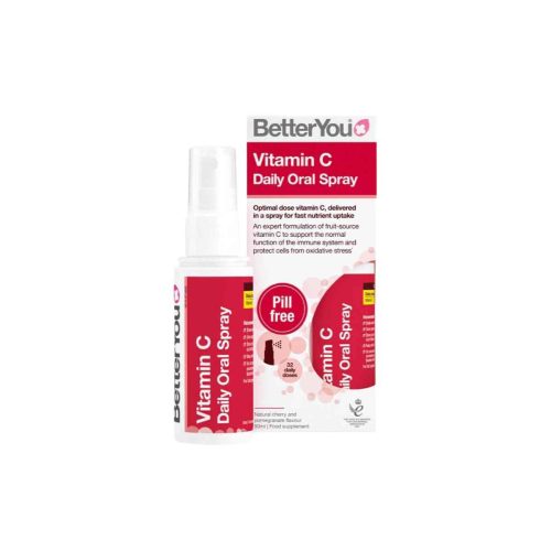 BetterYou Vitamin C Daily Oral Spray Βιταμίνη για Ενέργεια & Ανοσοποιητικό 120mg Κεράσι Ρόδι 50ml