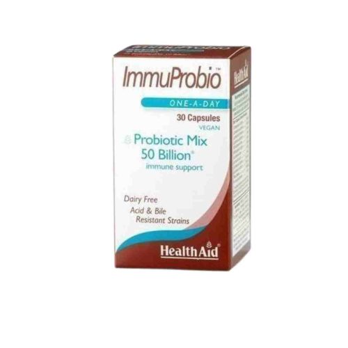 Health Aid Immuprobio Probiotic Mix 50 Billion με Προβιοτικά και Πρεβιοτικά 30 φυτικές κάψουλες