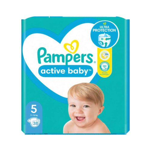 Pampers Active Baby Πάνες με Αυτοκόλλητο No.5 11-16kg 38τμχ