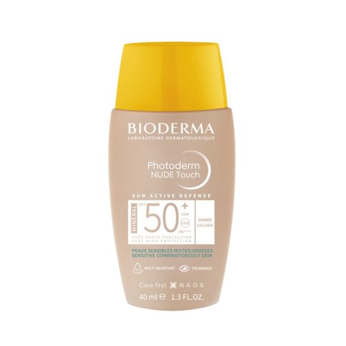 Bioderma Photoderm Nude Touch Golden Αντηλιακό Προσώπου SPF50+ με Χρώμα 40ml