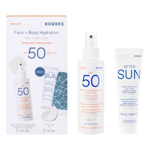Korres Promo Yoghurt Sunscreen Spray Emulsion SPF50 150ml & Δώρο After Sun 50ml