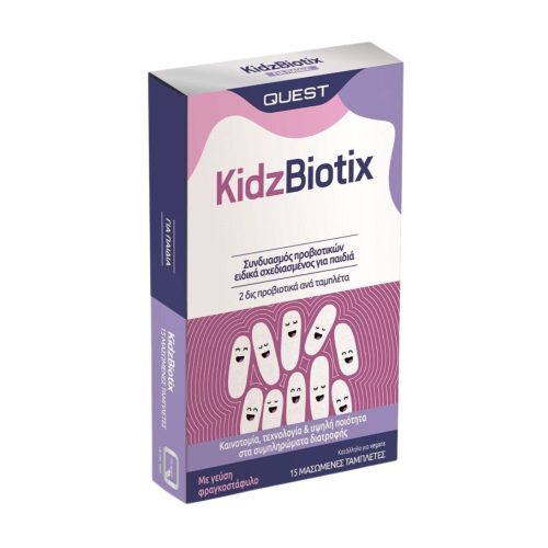 Quest Kidz Biotix Προβιοτικά για Παιδιά 15 μασώμενες ταμπλέτες