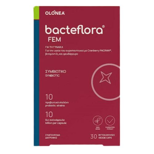 Olonea BacteFlora Fem Προβιοτικά & Πρεβιοτικά 30 φυτικές κάψουλες