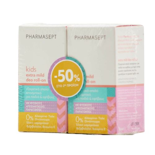 Pharmasept Kids Extra Mild Αποσμητικό Roll-On 2x50ml