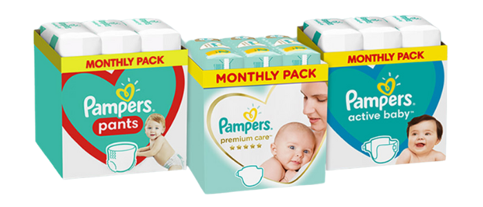 Pampers Monthly Packs